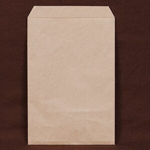 200 pcs brown kraft paper merchandise gift bags shopping sales tote bags 6″x9″