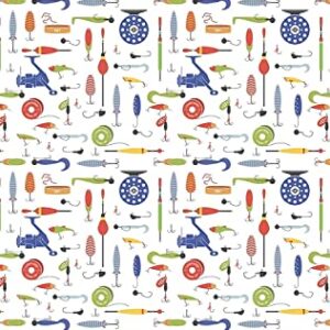 Stesha Party Fishing Tackle Gift Wrap Present Wrapping Paper Men - 30 x 20 Inch (3 Sheets)