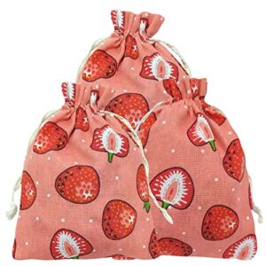 summer strawberry party gift treat bags fruit theme drawstring gift bag twotti fruity party favor bag for strawberry party ,baby shower,birthday party , summer fruit theme party favor bags supplies