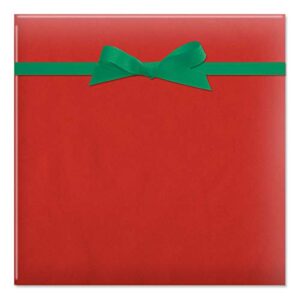 Red Plain Kraft Jumbo Roll Gift Wrap - 61 sq ft, Heavyweight, tear-resistant wrapping paper for Christmas, Valentine's Day, All Occasion Crafts