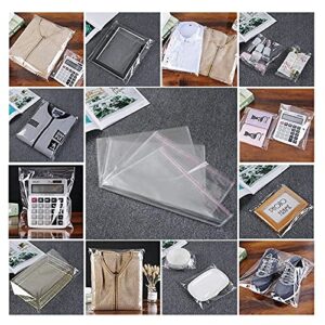 KnR Harmony Self Sealing Resealable Bags 12x18 200pcs Clear Adhesive Cello Bags Plastic Cellophane Bags for Apparel Clothing T-shirt Pants Storage Packaging 14 Sizes to Choose from