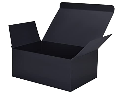 HUAPRINT Black Gift Box,Gift Boxes with Lids 9.5x6.5x4inch,24pcs Paper Gift Box Bulk,Rectangle Gift Boxes for Presents,Birthday,Bridesmaid Proposal,Groomsmen Engagements,Baby Showers, Christmas,Wedding Party Favor,Crafting Cupcake,Holidays