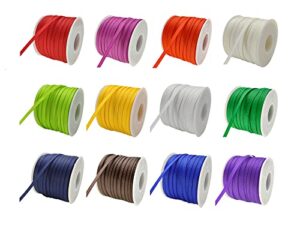 jesep yong 1/8″ soild grosgrain ribbon boutique gift wrapping package ribbon, diy crafts, balloons, florists, showers ribbon assorted colors ribbon (pack of 12)