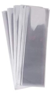 golden leaf pack of 100 clear cello/cellophane bags, 2 x 10-inch (5×25.4cm). perfect pretzel bag or long treats