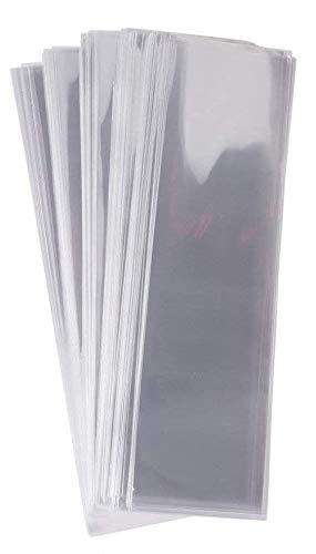 Golden Leaf Pack of 100 Clear Cello/Cellophane Bags, 2 X 10-Inch (5x25.4cm). Perfect Pretzel Bag or long treats