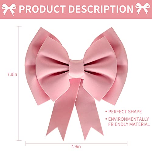 TONIFUL 8 inch Pink Bow 3D Wrapping Bows No Assembly for Wreath Valentine s Day Gift Wrapping Cake Box Basket Decoration Floral Crafts Packaging Wedding Birthday Party Garden Decoration