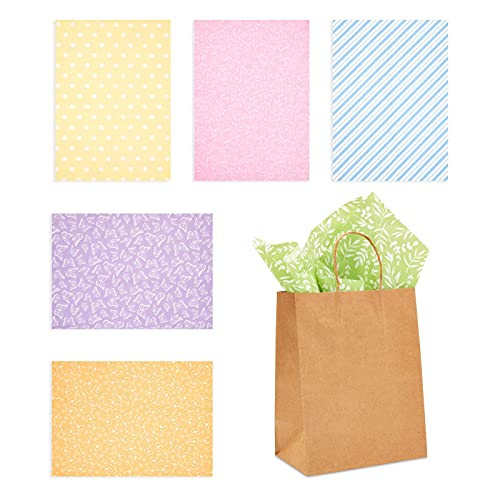 Decorative Tissue Paper for Gift Wrapping, 6 Printed Patterns (14x20 in, 120 Sheets)