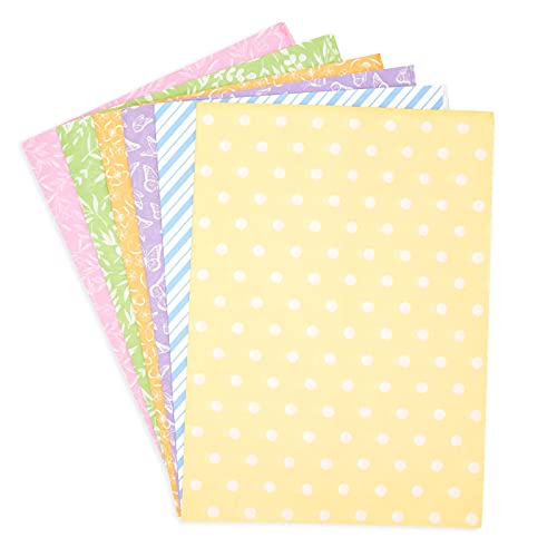 Decorative Tissue Paper for Gift Wrapping, 6 Printed Patterns (14x20 in, 120 Sheets)