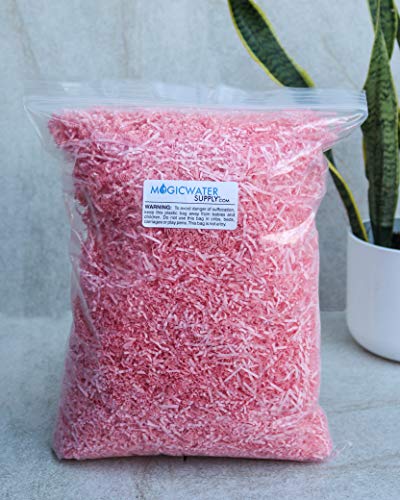 "Soft & Thin" Cut Crinkle Paper Shred Filler (2 LB) for Gift Wrapping & Basket Filling - Pink | MagicWater Supply