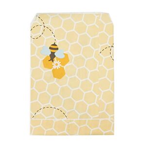 Sparkle and Bash Bumble Bee Party Favor Treat Bags for Baby Shower, Thank You (5x7 In, 100 Pack)