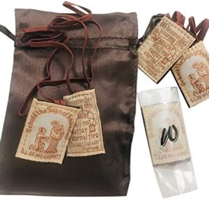 Traditional Brown Scapular Pack Wool Mount Carmel Scapulars with Gift Bag Dozen Bulk Set of 12