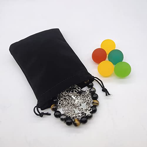 HOSL 100 Pieces 3" x 4" Black Velvet Cloth Jewelry Pouch Jewelry Drawstring Bag Necklace Bracelet Earrings Bag Party Favor Bag Goodies Bag Candy Bag Gift Bag Watch bag Wedding Festival Baby Show Bag