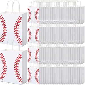 100 pieces baseball paper gift bags with handle baseball goody candy bags treat bags for baseball party favors birthday party gift wrapping supplies