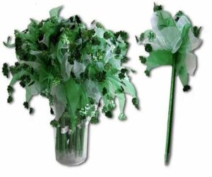 hapros 24 pack st patricks day pens with organza ribbon – great party favors and accessories for st patrick themed parties