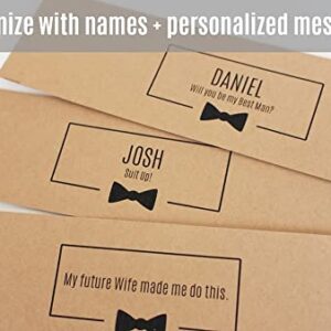 PAIXUN Wrapping Paper Gift Tags Custom Sock Labels Personalized Labels Perfect for Wedding Groomsman Gift Kraft Paper