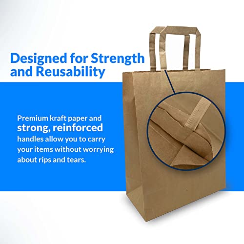 Reli. Paper Bags w/Handles, Kraft | Assorted Large Sizes | 75 Pcs (25 Bags Per Size) - Bulk | 8x4.25x10-10x5x13-16x6x12 | Brown Paper Bags Combo Pack | Retail Bags/Shopping Bags, Gift Bags