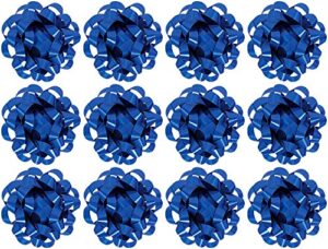 the gift wrap company decorative confetti gift bows, medium, royal, pack of 12