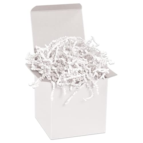 AVIDITI Crinkle Cut Paper Shred Filler, 40lbs Case | Shredded for Box Package, Stuffing, Bag, Packing, Gift Wrapping, Basket Shreds, Confetti, Holidays, Crafts, and Decoration, White