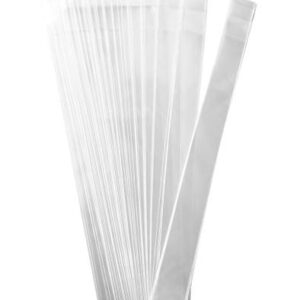 FlanicaUSA 100 pcs 1" x 10" 2 MIL Clear Flat Resealable Cello OPP's/Clear Plastic Bags Good for Bakery, Candle, Incense, Jewelry Items Bags.