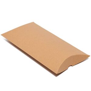 Kraft Paper Pillow Gift Box Set (50 Pack)