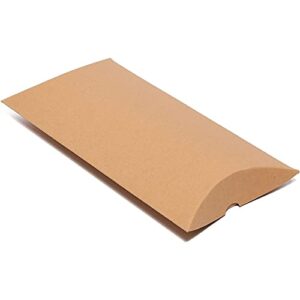 Kraft Paper Pillow Gift Box Set (50 Pack)