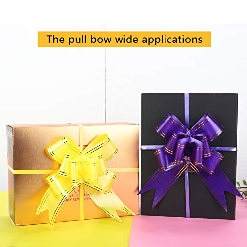 MMYQXI 80 Pieces 5.5 Inches Diameter Pull Bows for Gifts Pull Bows Present Wrapping Pull Bows with Ribbon for Wedding Present Baskets Random Color