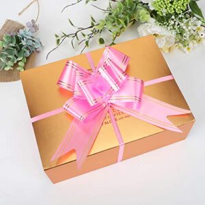 MMYQXI 80 Pieces 5.5 Inches Diameter Pull Bows for Gifts Pull Bows Present Wrapping Pull Bows with Ribbon for Wedding Present Baskets Random Color