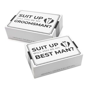 pop fizz designs groomsmen box {10 pack} groomsman gift i groomsmen proposal box | groomsmen gift box set | will you be my groomsman? | will you be my best man? | tuxedo style