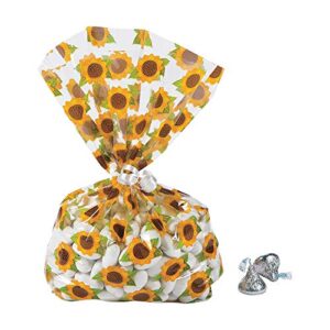 sunflower cellophane bags – 12 ct