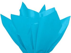 flexicore packaging® premium tissue | color | size: 15″x20″ | count: 100 sheet | crape paper | craft paper (premium turquoise, 100 sheets)