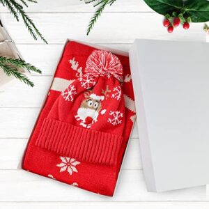 JOYIN 12 PCS Assorted Christmas Shirt Gift Box, 4 Sizes White Assorted Shirt Wrap Box Set with Lids, Base, Gift Tag Stickers and Bows for Gift Wrapping, Present Wrap Décor