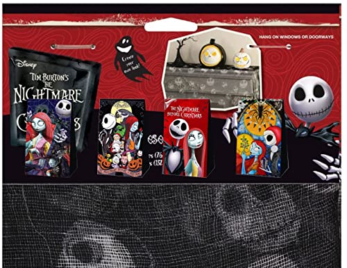 12pcs Party Favor Bags The Nightmare Before Christmas Decor Gift Bags Treat Bags for Birthday Party Decorations, 4.7x2.7x8.3 inch