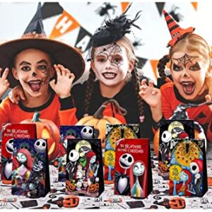 12pcs Party Favor Bags The Nightmare Before Christmas Decor Gift Bags Treat Bags for Birthday Party Decorations, 4.7x2.7x8.3 inch