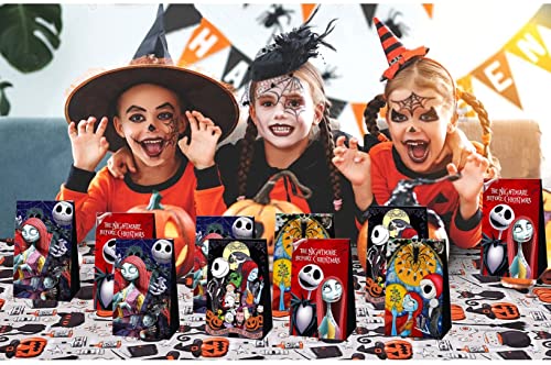 12pcs Party Favor Bags The Nightmare Before Christmas Decor Gift Bags Treat Bags for Birthday Party Decorations, 4.7x2.7x8.3 inch