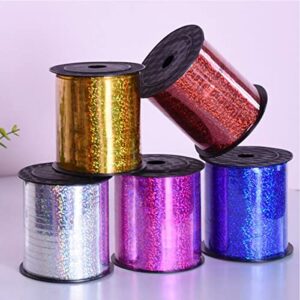 500 Yards Crimped Curling Ribbon, Shiny Gift Wrapping Balloon String Roll Ribbon for Baskets, Flowers, Party Decoration,Black