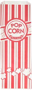 urparty paper popcorn bags, 2 oz, red & white, 200 piece