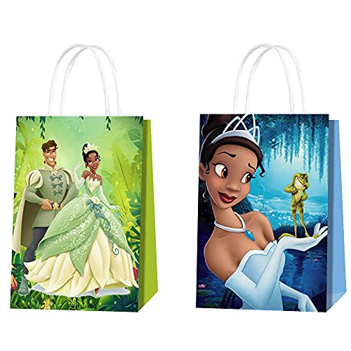 Princess and The Frog Party Favor Bag 16 Pack Princess Paper Bags The Frog Sweet Candy Gift Bags and Princess and The Frog Party Decorations Supplies