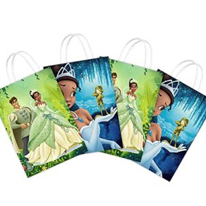 Princess and The Frog Party Favor Bag 16 Pack Princess Paper Bags The Frog Sweet Candy Gift Bags and Princess and The Frog Party Decorations Supplies