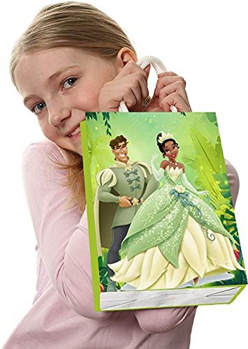 Princess and The Frog Party Favor Bag 16 Pack Princess Paper Bags The Frog Sweet Candy Gift Bags and Princess and The Frog Party Decorations Supplies