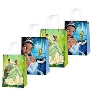 Princess and The Frog Party Favor Bag 16 Pack Princess Paper Bags The Frog Sweet Candy Gift Bags and Princess and The Frog Party Decorations Supplies