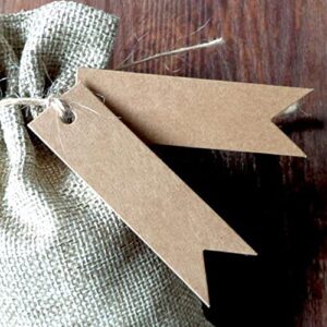 40Pcs Heart Burlap Bags with Tags and String, HMIEPRS Small Drawstring Party Gift Bags, Linen Pouches for Jewelry Pouches, Coffee, DIY Craft Bags, Wedding Favors Party, Valentine's Day, Christmas(4 x 5.5 Inch)