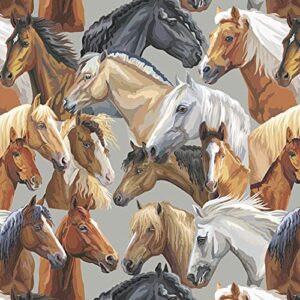 Stesha Party Horse Lover Gift Wrapping Paper - Folded Flat 30 x 20 Inch - 3 Sheets