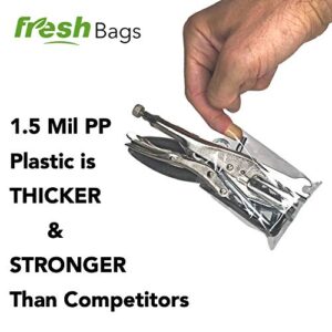 100 Clear Treat & Favor Bags | Ties Included | Great For Cake Pops, Candy, Gifts, Wedding or Party Favors | Food Safe Plastic | Stronger Than Cellophane | 1.5 Mils Thickness | 3" x 4"