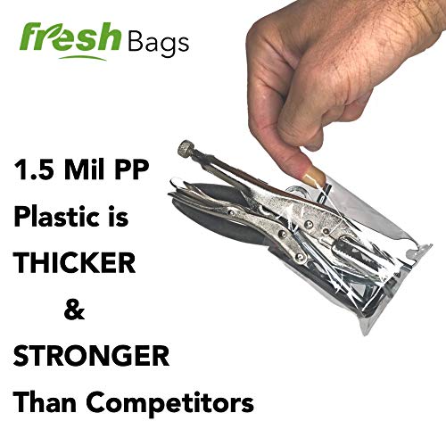 100 Clear Treat & Favor Bags | Ties Included | Great For Cake Pops, Candy, Gifts, Wedding or Party Favors | Food Safe Plastic | Stronger Than Cellophane | 1.5 Mils Thickness | 3" x 4"