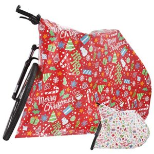 2 christmas holiday jumbo gift bags 72″x60″ with gift tags for heavy duty large gifts bags, presents bicycle, xmas season gift decorations, party favor gift giving bag