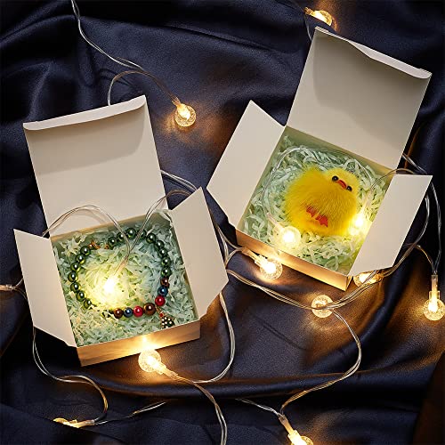 PH PandaHall 30pcs White Gift Box, 3.5x3.5x1.5 Inch Kraft Paper Box Packing Cardboard Box Favor Treat Boxes Small Foldable Paper Gift Box for Soap Tea Light Birthday Christmas Wedding Baby Shower