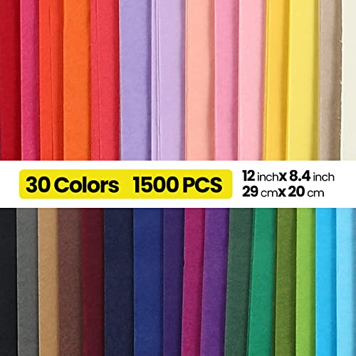 1500 Sheets Gift Bags Tissue Paper 11.4 x 7.9 inches Colored Tissue Paper Bulk Art Craft Wrapping Tissue Paper for Decorative DIY Paper Flowers Birthday Happy Year Gift Wrap