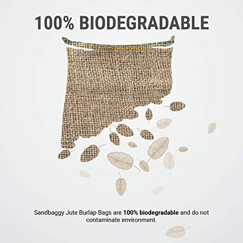 Sandbaggy Small Burlap Bag Wholesale Bulk - Size: 12" x 19" - Sandbags - Sand Bag - 100% Biodegradable - Gift Wedding Bags - Gift Craft Bags (3 Bags)