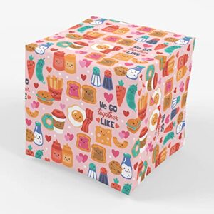 stesha party anniversary wrapping paper, engagement gift wrap – folded 30 x 20 inch (3 sheets)