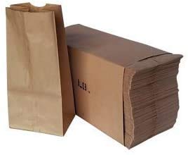 pack of 500 bags (brown, 4) 2 lb paper lunch bags, grocery bags, durable kraft paper bags